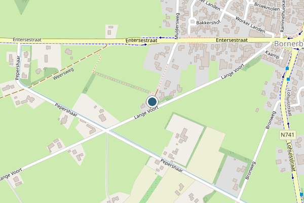 Politie-melding op Muldersweg, Bornerbroek op 22 mei, kaart-overzicht
