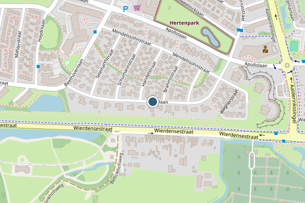Politie-melding op Bachlaan, Almelo op 22 mei, kaart-overzicht