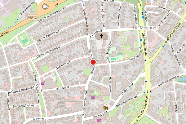 Brandweer-melding op Ootmarsumsestraat, Oldenzaal op 24 mei, kaart-overzicht