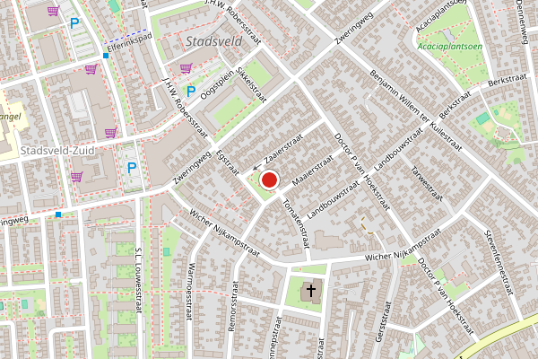 Brandweer-melding op Tomatenstraat, Enschede op 24 mei, kaart-overzicht