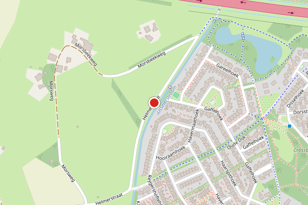 Brandweer-melding op Helmerstraat, Enschede op 25 mei, kaart-overzicht
