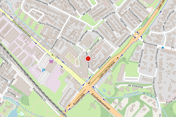 Brandweer-melding op Hennepstraat, Hengelo op 25 mei, kaart-overzicht