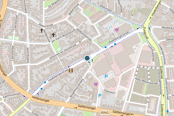 Politie-melding op Haaksbergerstraat, Enschede op 27 april, kaart-overzicht