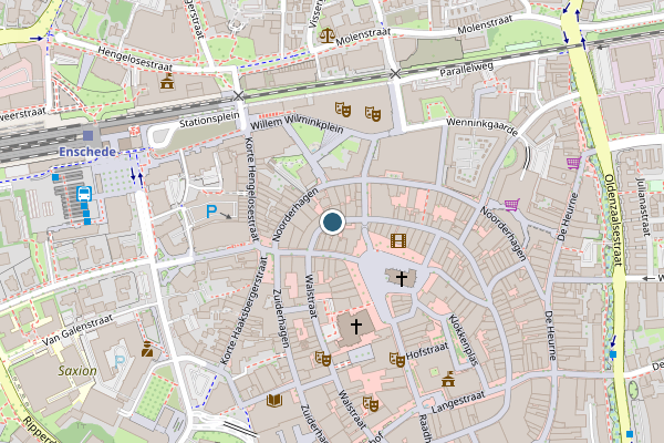 Politie-melding op Stadsgravenstraat, Enschede op 27 april, kaart-overzicht