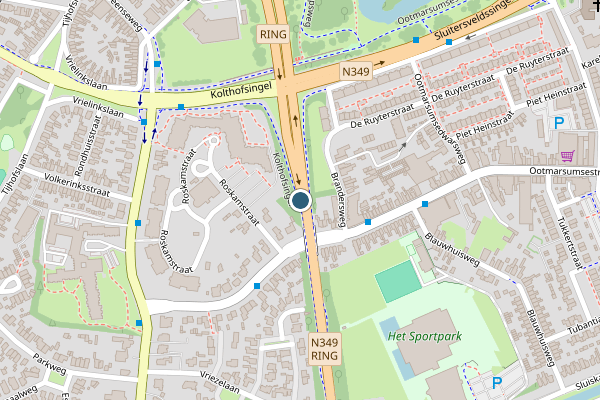 Politie-melding op Van Rechteren Limpurgsingel, Almelo op 27 april, kaart-overzicht