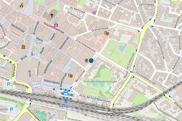 Politie-melding op Beursstraat, Hengelo op 27 mei, kaart-overzicht