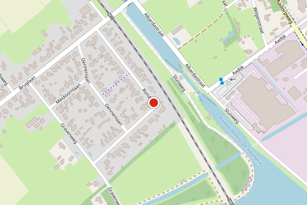Brandweer-melding op Rondweg, Aadorp op 27 mei, kaart-overzicht