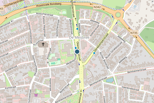Politie-melding op Oliemolenstraat, Oldenzaal op 28 mei, kaart-overzicht