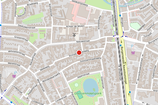 Brandweer-melding op Prinsenkampsweg, Almelo op 28 mei, kaart-overzicht