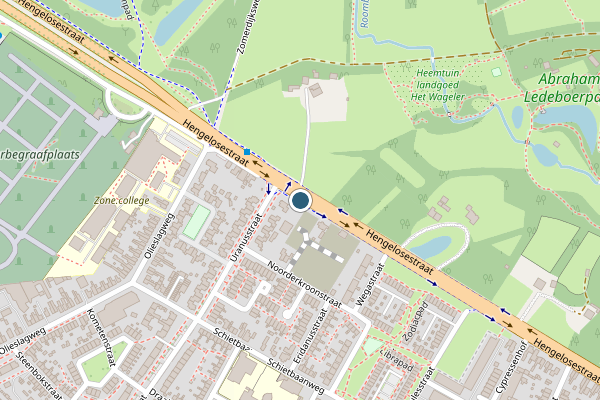 Politie-melding op Hengelosestraat, Enschede op 28 mei, kaart-overzicht