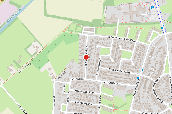 Brandweer-melding op G.B. Vloedbeldlaan, Almelo op 28 mei, kaart-overzicht