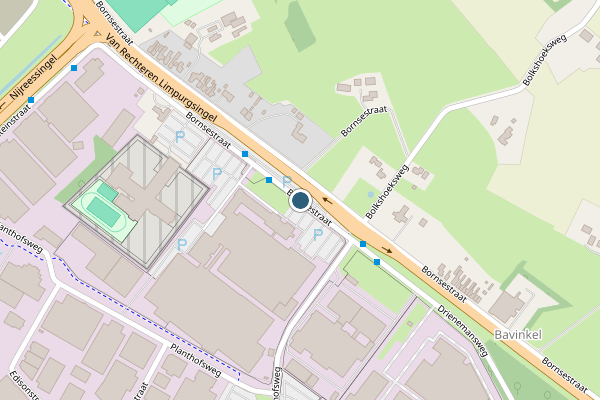 Politie-melding op Bornsestraat, Almelo op 28 mei, kaart-overzicht