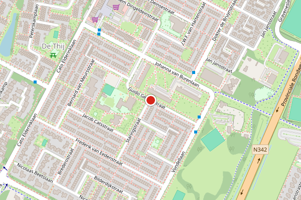 Brandweer-melding op Guido Gezellestraat, Oldenzaal op 28 mei, kaart-overzicht