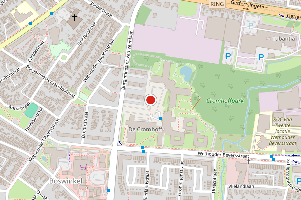 Brandweer-melding op Bleekhofstraat, Enschede op 28 april, kaart-overzicht