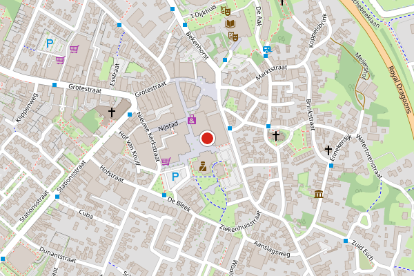 Brandweer-melding op Nieuwe Markt, Borne op 29 mei, kaart-overzicht