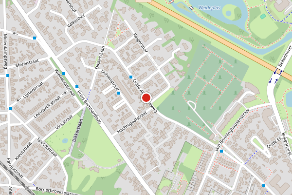 Brandweer-melding op Oude Almeloseweg, Borne op 28 april, kaart-overzicht