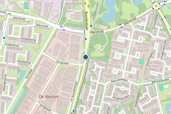 Politie-melding op Buurserstraat, Enschede op 30 mei, kaart-overzicht