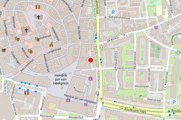 Brandweer-melding op Kalanderplein, Enschede op 30 mei, kaart-overzicht
