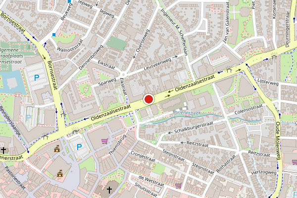Brandweer-melding op Oldenzaalsestraat, Hengelo op 31 mei, kaart-overzicht
