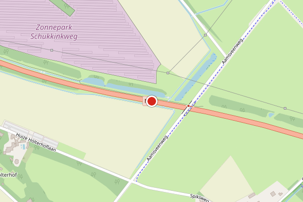 Brandweer-melding op N35, Enschede op 1 juni, kaart-overzicht