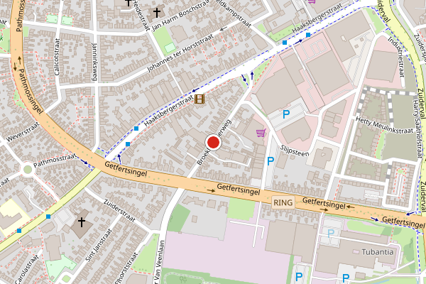 Brandweer-melding op Broekheurnerweg, Enschede op 2 juni, kaart-overzicht
