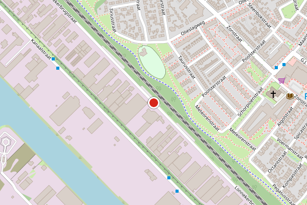 Brandweer-melding op Lonnekerbrugstraat, Enschede op 2 juni, kaart-overzicht