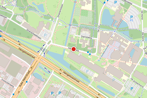 Brandweer-melding op Hallenweg, Enschede op 30 april, kaart-overzicht