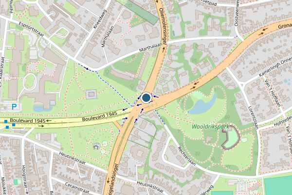 Politie-melding op Oliemolensingel, Enschede op 30 april, kaart-overzicht