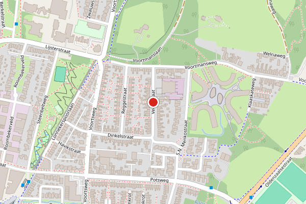 Brandweer-melding op Vechtstraat, Enschede op 30 april, kaart-overzicht