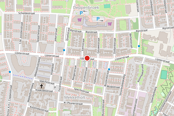 Brandweer-melding op Lijsterstraat, Enschede op 29 april, kaart-overzicht