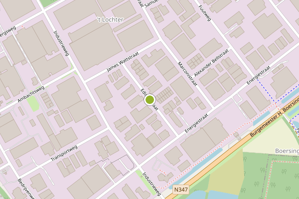 Ambulance-melding op Edisonstraat 1-9, Nijverdal op 30 april, kaart-overzicht