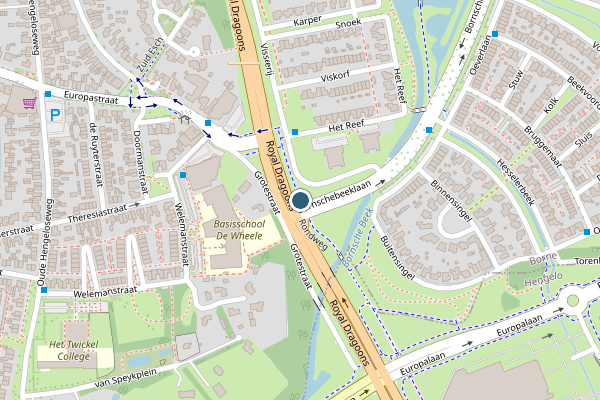 Politie-melding op Rondweg, Borne op 29 april, kaart-overzicht