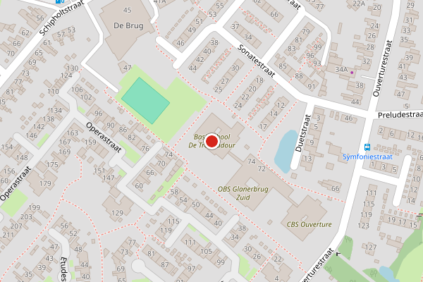 Brandweer-melding op Troubadour de Sonatestraat, Enschede op 4 juni, kaart-overzicht