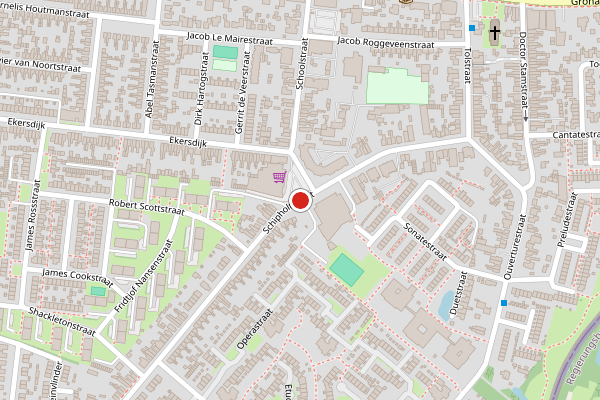 Brandweer-melding op Schipholtstraat, Enschede op 4 juni, kaart-overzicht