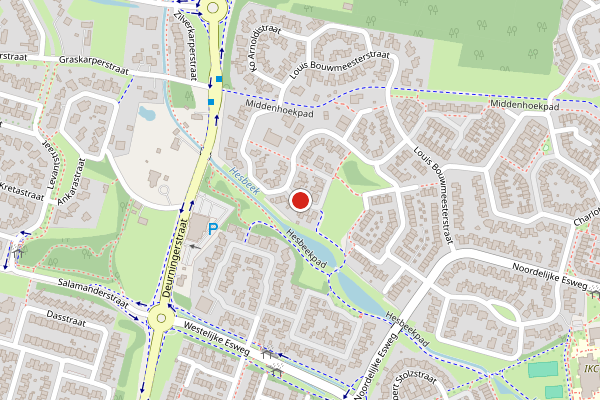 Brandweer-melding op Louis Bouwmeesterstraat, Hengelo op 4 juni, kaart-overzicht