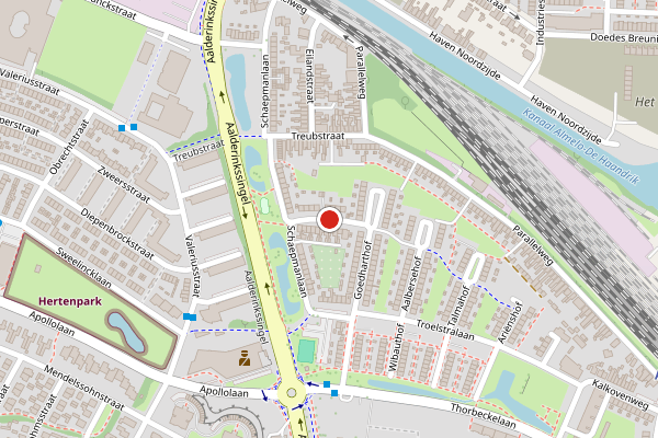 Brandweer-melding op Abraham Kuyperstraat, Almelo op 5 juni, kaart-overzicht