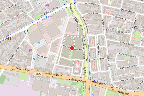Brandweer-melding op Hettie Meulinkstraat, Enschede op 1 mei, kaart-overzicht