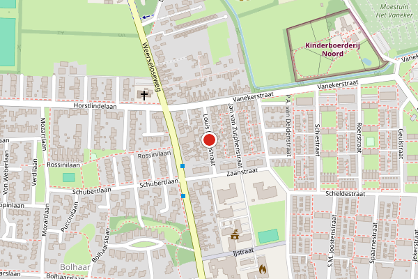 Brandweer-melding op Louis Braillestraat, Enschede op 5 juni, kaart-overzicht