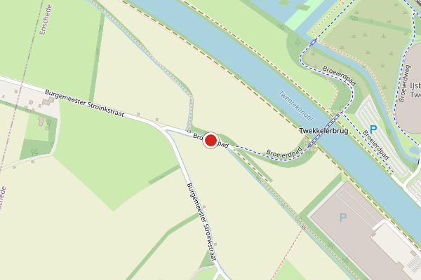 Brandweer-melding op Broeierdpad, Enschede op 30 april, kaart-overzicht