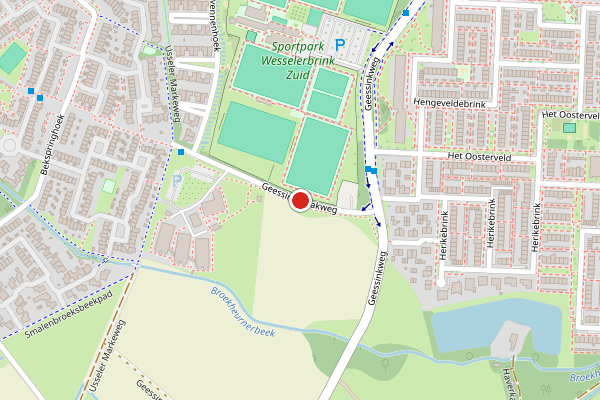 Brandweer-melding op Geessinkbraakweg, Enschede op 30 april, kaart-overzicht