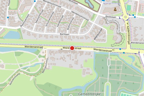 Brandweer-melding op Wierdensestraat, Almelo op 6 juni, kaart-overzicht