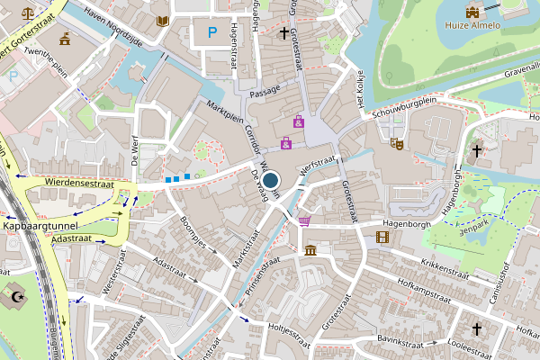 Politie-melding op Waagplein, Almelo op 7 juni, kaart-overzicht