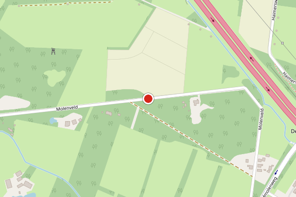 Brandweer-melding op Molenveld, Enschede op 8 juni, kaart-overzicht