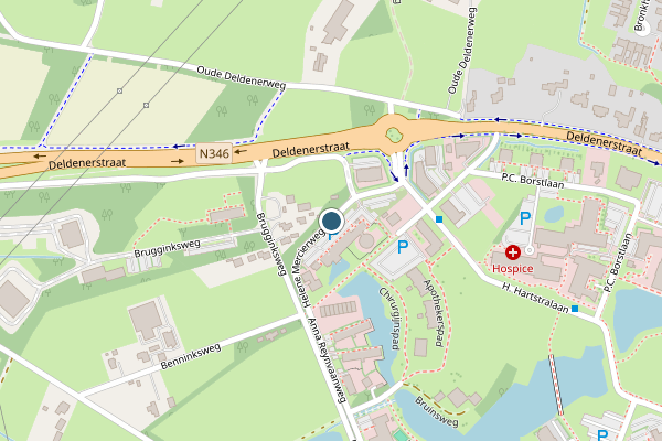 Politie-melding op Helene Mercierweg, Hengelo op 8 juni, kaart-overzicht