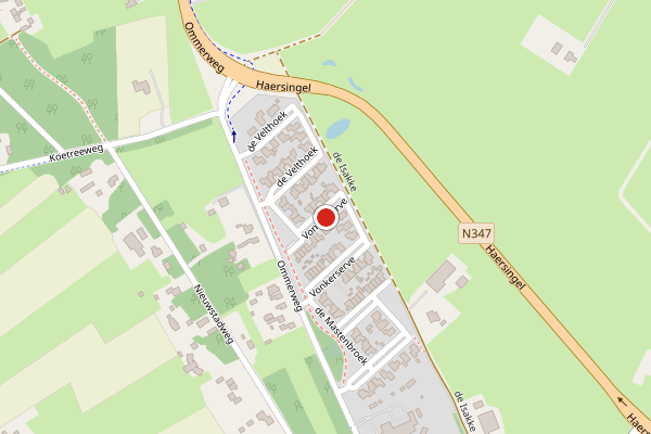 Brandweer-melding op Vonkerserve, Hellendoorn op 9 juni, kaart-overzicht