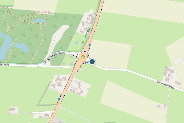 Politie-melding op Landweerweg, Enschede op 9 juni, kaart-overzicht