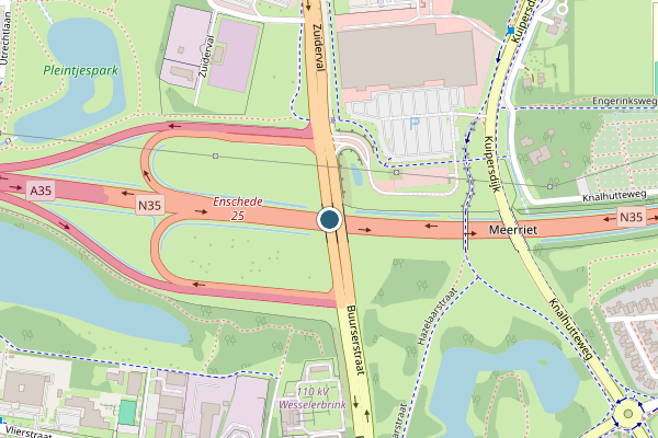 Politie-melding op Enschede op 9 juni, kaart-overzicht