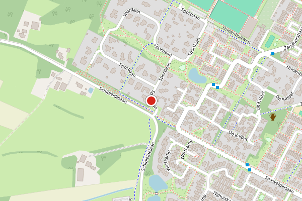 Brandweer-melding op Sportlaan, Oldenzaal op 10 juni, kaart-overzicht