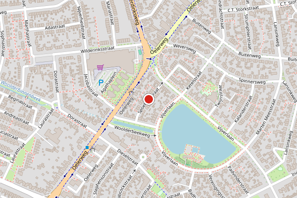 Brandweer-melding op Spoelsterstraat, Hengelo op 10 juni, kaart-overzicht