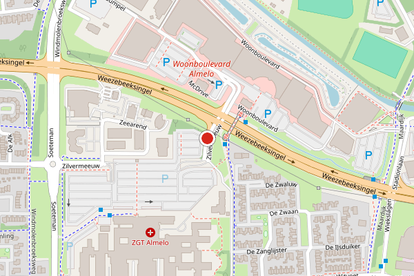 Brandweer-melding op Zilvermeeuw, Almelo op 10 juni, kaart-overzicht